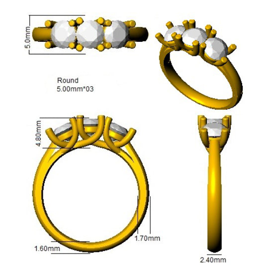 SL9165 — Ring - 9k Yellow Gold detail
