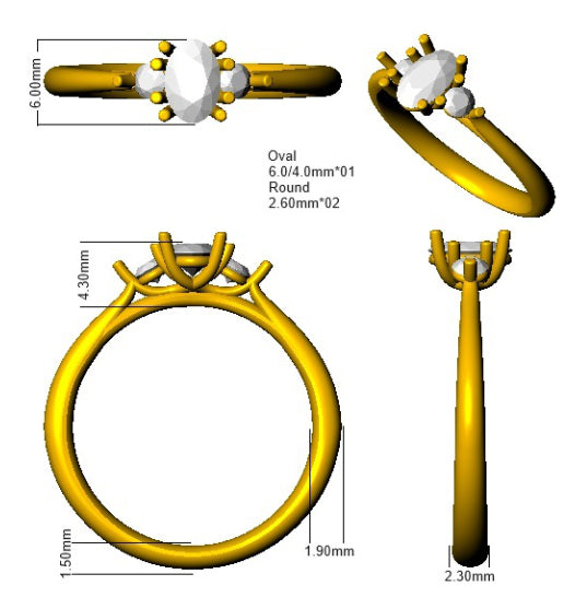 SL9169 — Ring - 18k Two Tone detail