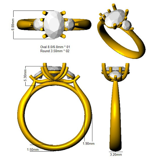 SL9170 — Ring - 18k Two Tone detail
