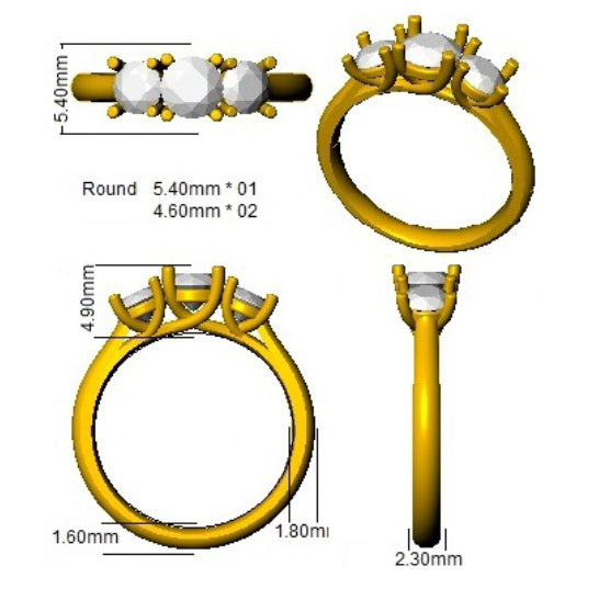 SL9177 — Ring - 9k Two Tone detail