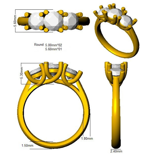 SL9178 — Ring - 9k Yellow Gold detail