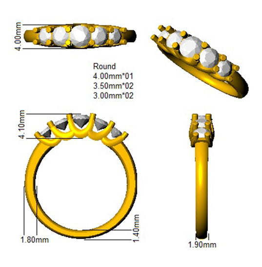 SL9221 — Ring - 18k Two Tone detail