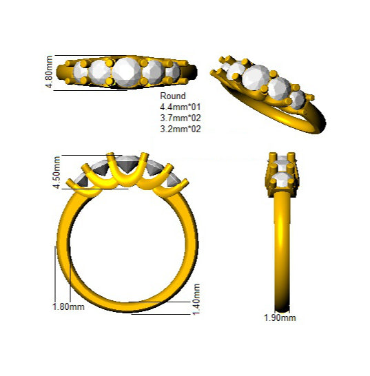 SL9222 — Ring - 18k Yellow Gold detail