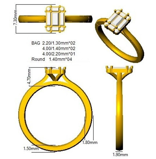 SL9230 — Ring - 18k White Gold detail