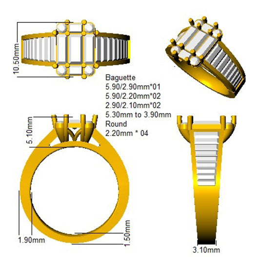 SL9240 — Ring - 9k Yellow Gold detail