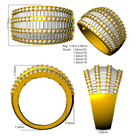 SL9241 — Ring - 9k Yellow Gold detail
