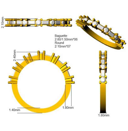 SL9245 — Ring - 9k Yellow Gold detail