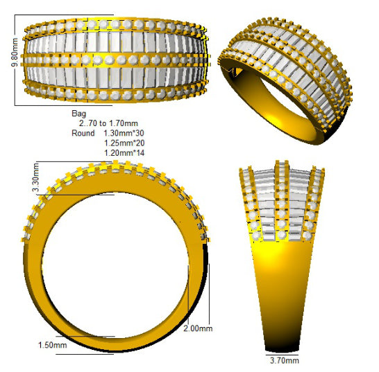 SL9298 — Ring - 9k Yellow Gold detail