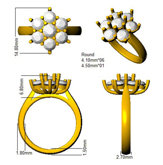 SL9311 — Ring - 9k Yellow Gold detail