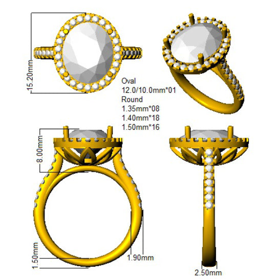 SL9344 — Ring - 9k Yellow Gold detail