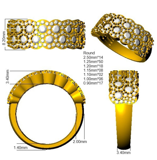 SL9354 — Ring - 9k Yellow Gold detail