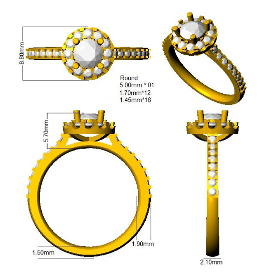 SL9359 — Ring - 9k Yellow Gold detail