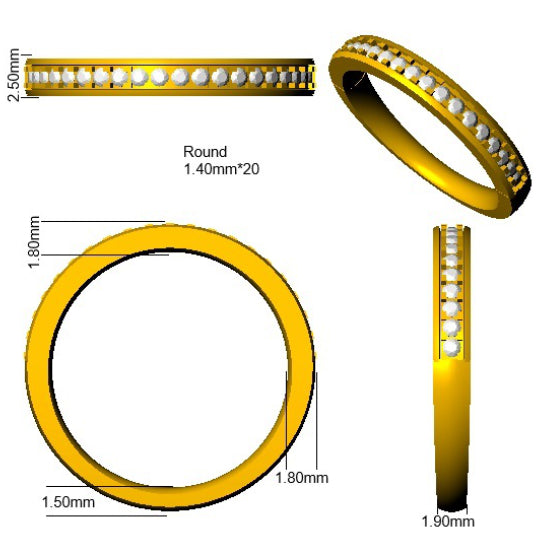 SL9373 — Ring - 18k Yellow Gold detail