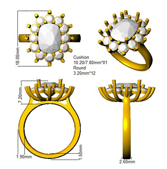 SL9378 — Ring - 18k Two Tone detail