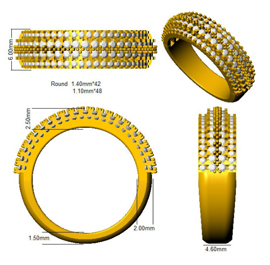 SL9386 — Ring - 9k Yellow Gold detail