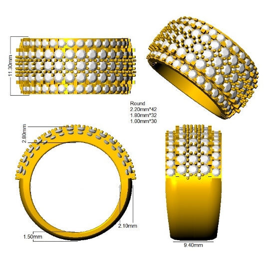 SL9387 — Ring - 9k Yellow Gold detail