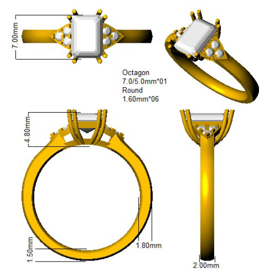 SL9402 — Ring - 9k Yellow Gold detail