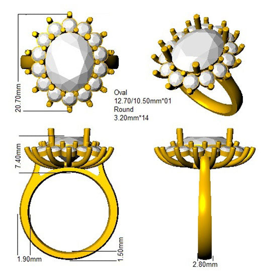 SL9429 — Ring - 9k Yellow Gold detail