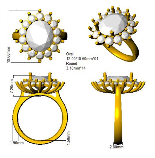 SL9430 — Ring - 9k Yellow Gold detail