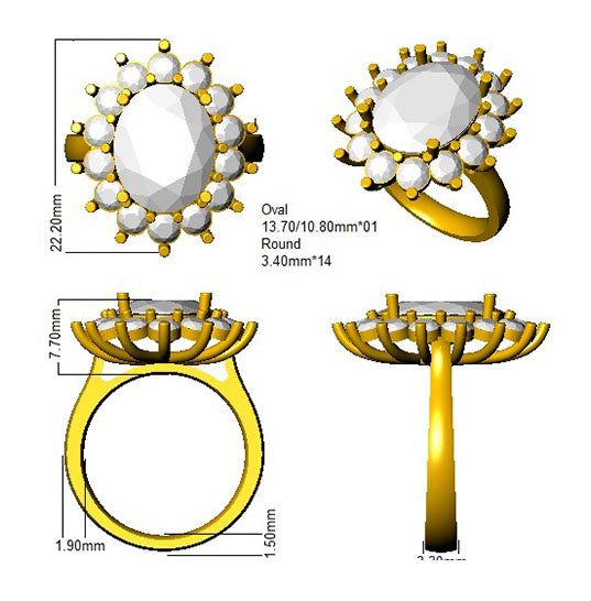 SL9431 — Ring - 9k Yellow Gold detail