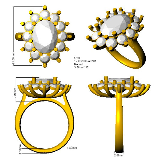 SL9432 — Ring - 9k Yellow Gold detail