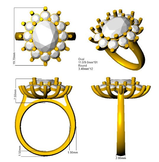 SL9433 — Ring - 9k Yellow Gold detail