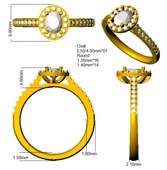 SL9441 — Ring - 9k Yellow Gold detail