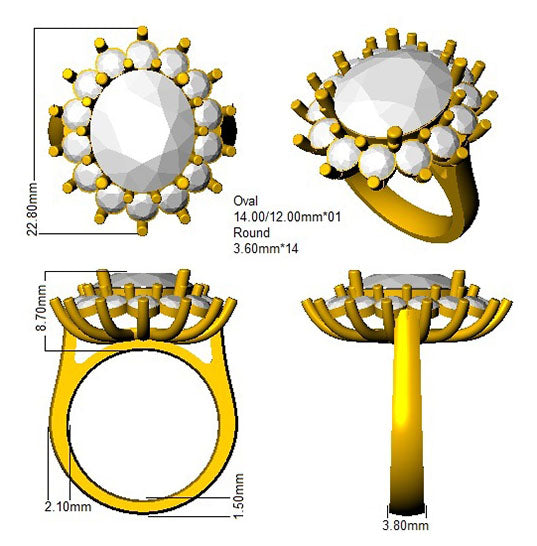 SL9445 — Ring - 9k Yellow Gold detail