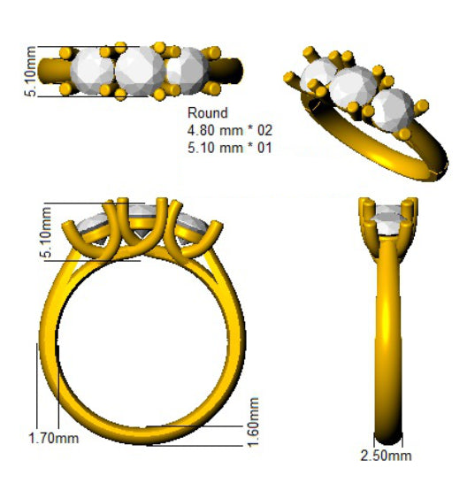 SL9468 — Ring - 18k Two Tone detail