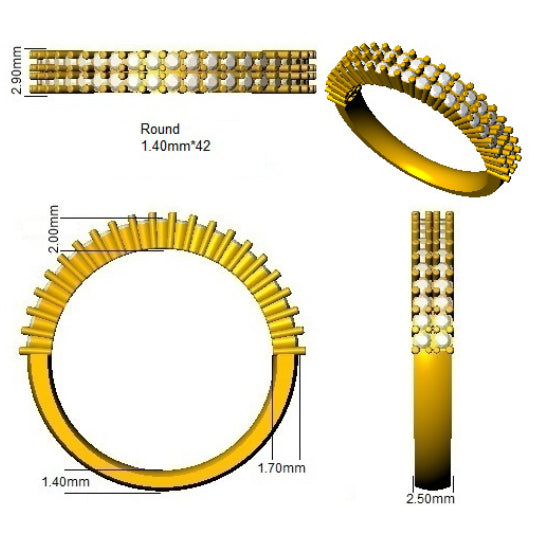 SL9503 — Ring - 9k Yellow Gold detail