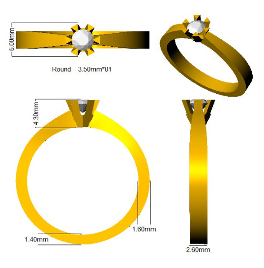 SL9515 — Ring - 14k Yellow Gold detail