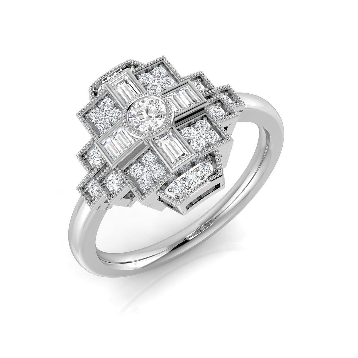 SL9528 — Ring - 9k White Gold