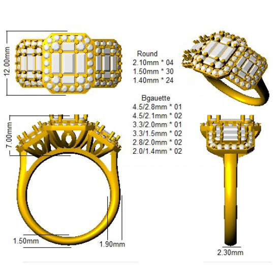 SL9533 — Ring - 9k Yellow Gold detail