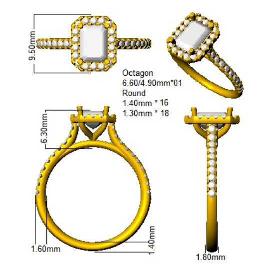 SL9561 — Ring - 9k Yellow Gold detail