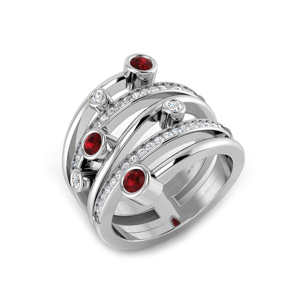 XYR8334 — Ring - 9k White Gold