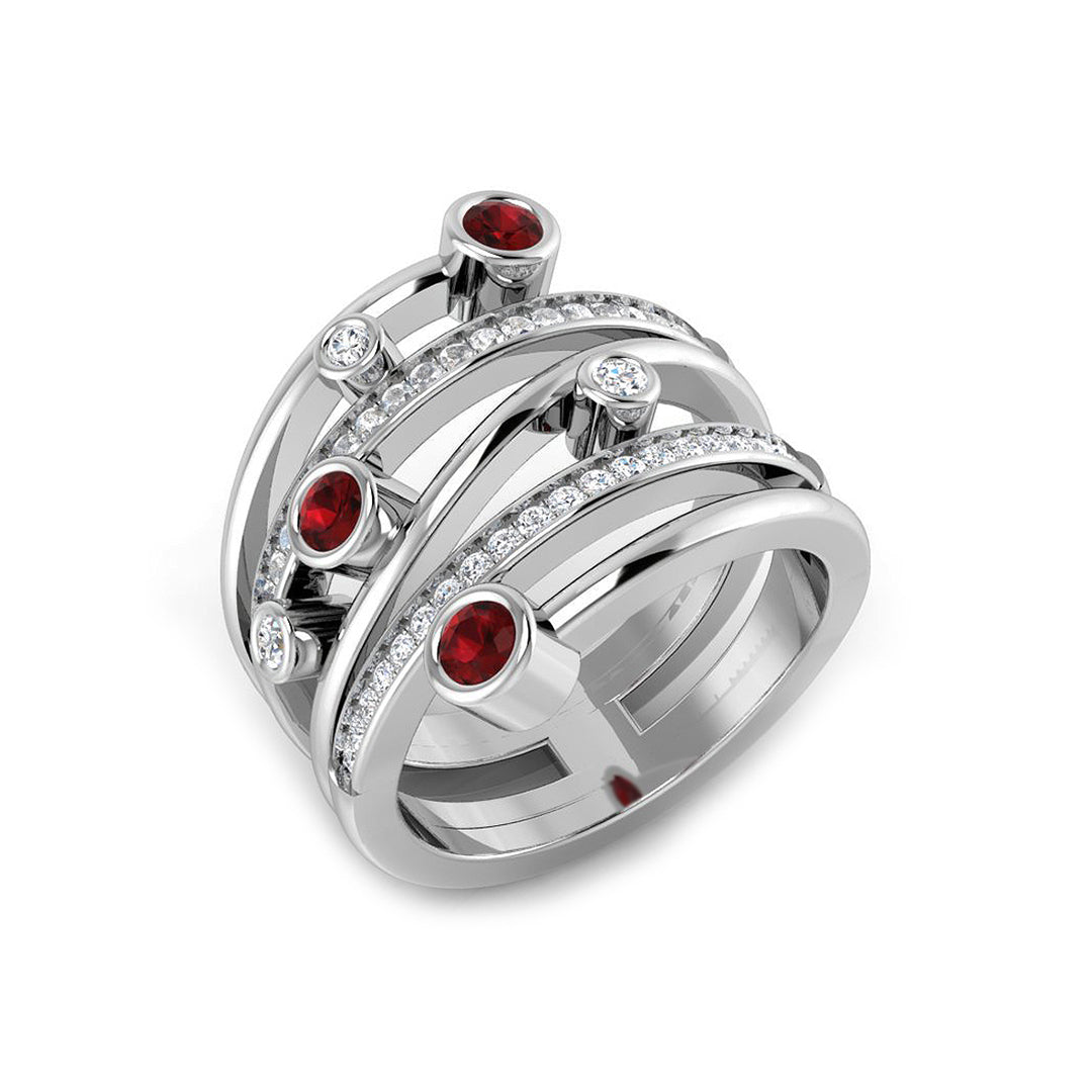 XYR8334 — Ring - 9k White Gold