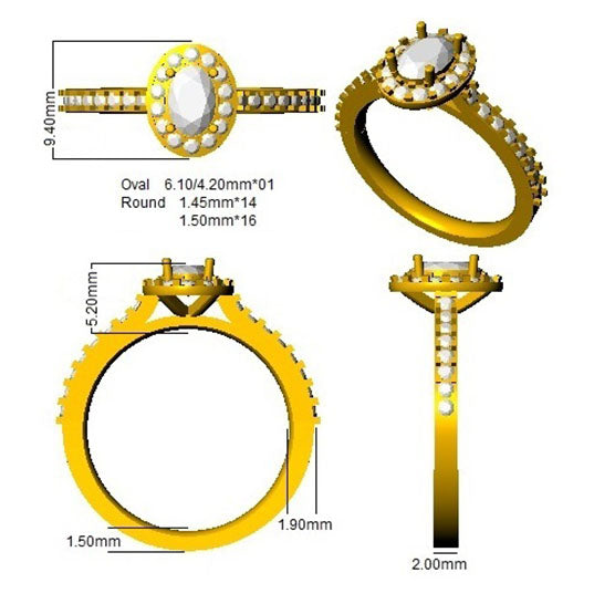 SL9611 — Ring - 950 Platinum detail