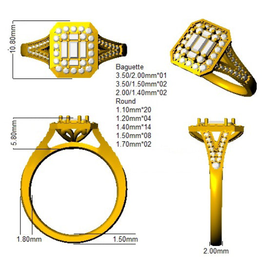 SL9652 — Ring - 9k Yellow Gold detail