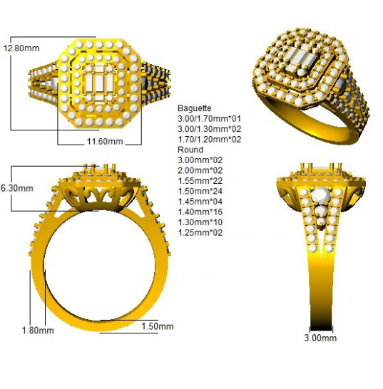 SL9653 — Ring - 9k Yellow Gold detail