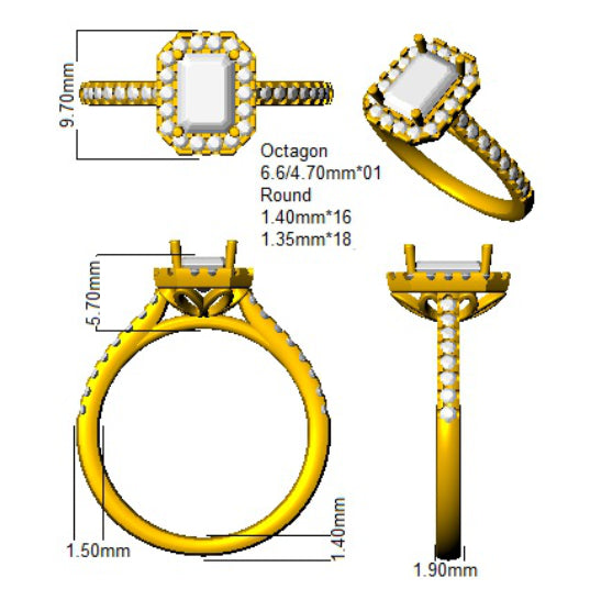 SL9680 — Ring - 9k Yellow Gold detail