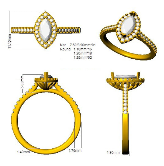 SL9682 — Ring - 9k Yellow Gold detail