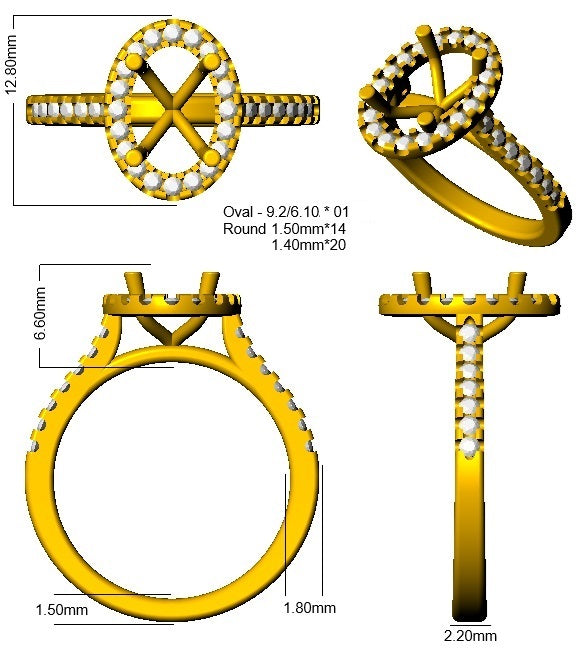 SL9687 — Ring - 950 Platinum detail