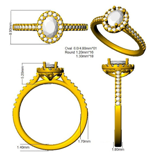SL9688 — Ring - 9k Yellow Gold detail