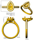 SL9701 — Ring - 950 Platinum detail