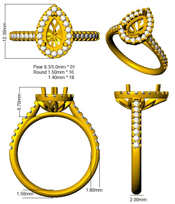 SL9701 — Ring - 950 Platinum detail