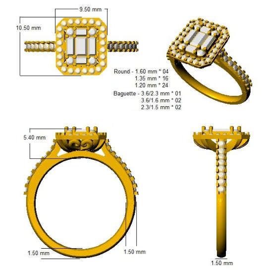 SL9755 — Ring - 9k Yellow Gold detail