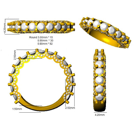 SL9756 — Ring - 9k Yellow Gold detail