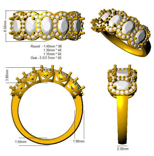SL9766 — Ring - 9k Yellow Gold detail