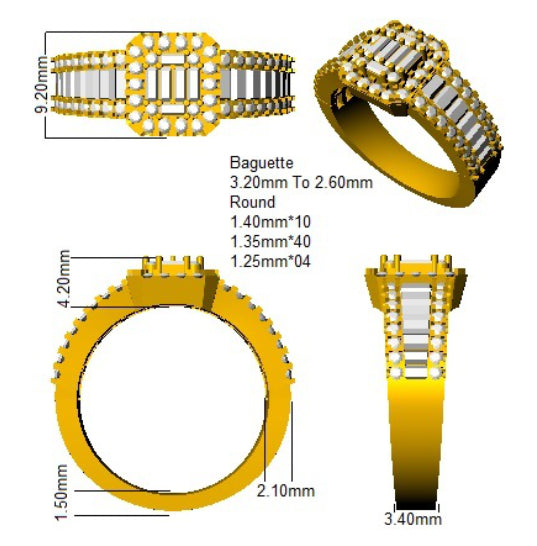 SL9768 — Ring - 9k Yellow Gold detail