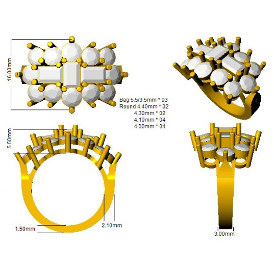 SL9776 — Ring - 9k Yellow Gold detail
